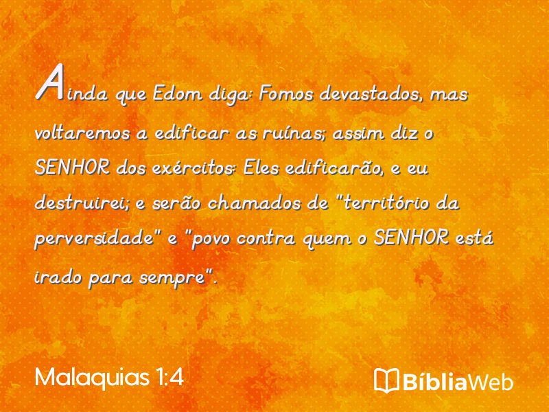 Malaquias 1:4 em imagem para compartilhar