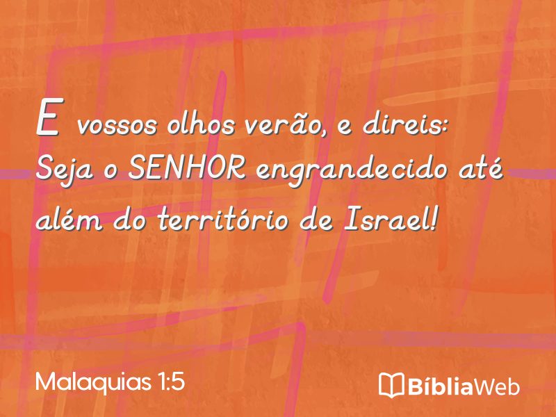 Malaquias 1:5 em imagem para compartilhar