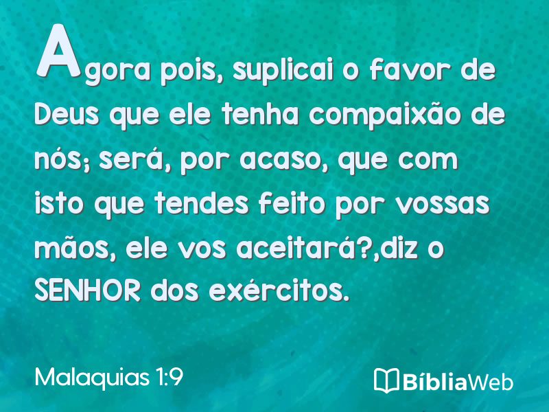 Malaquias 1:9 em imagem para compartilhar