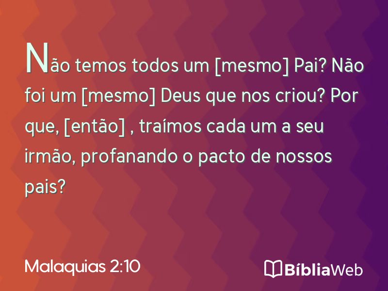 Malaquias 2:10 em imagem para compartilhar