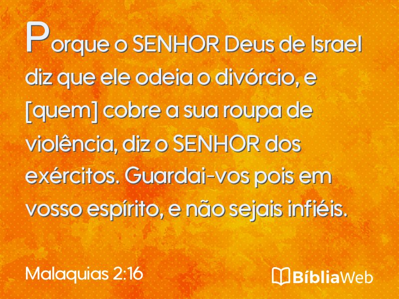 Malaquias 2:16 em imagem para compartilhar