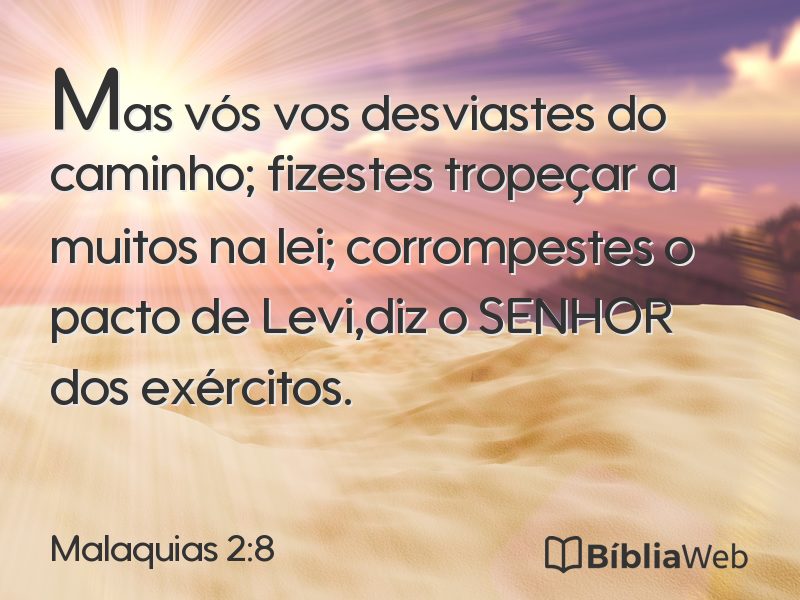 Malaquias 2:8 em imagem para compartilhar
