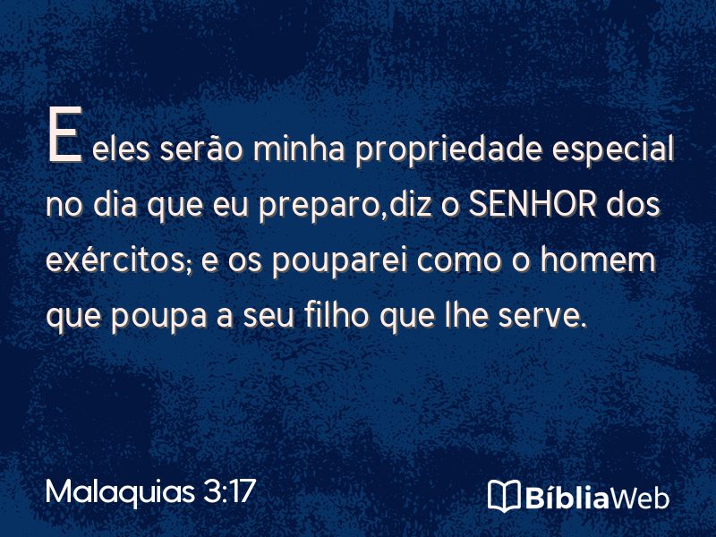 Malaquias 3:17 em imagem para compartilhar