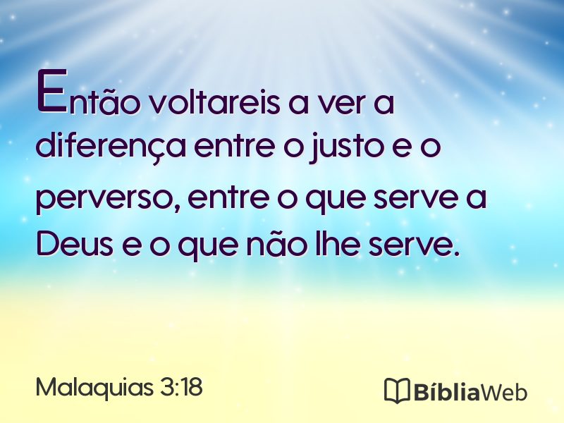 Malaquias 3:18 em imagem para compartilhar