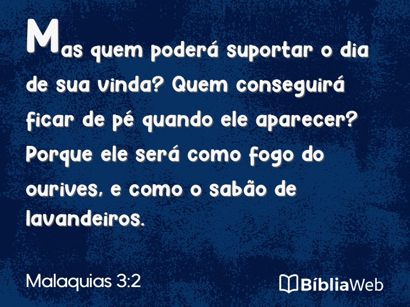 Malaquias 3:2 em imagem para compartilhar