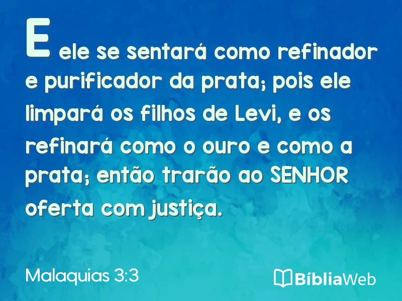 Malaquias 3:3 em imagem para compartilhar