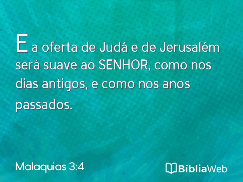 Malaquias 3:4 em imagem para compartilhar
