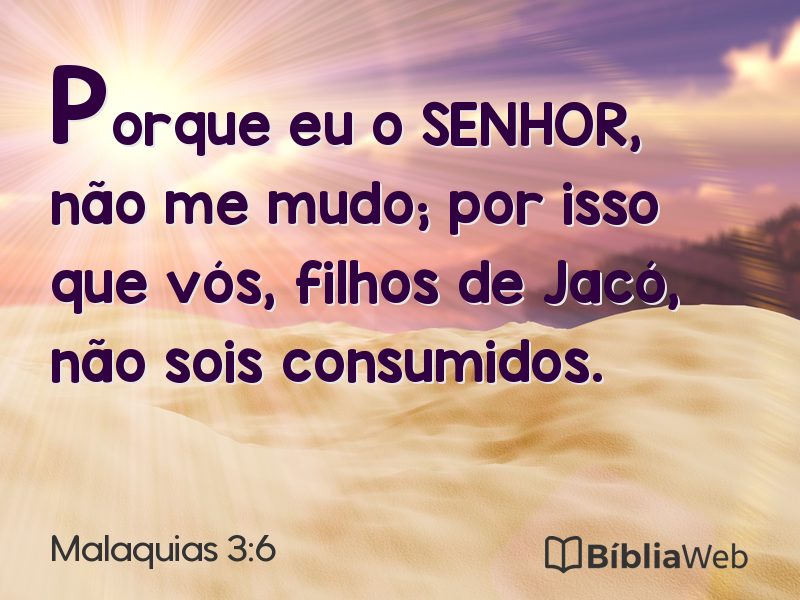 Malaquias 3:6 em imagem para compartilhar