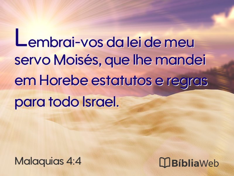 Malaquias 4:4 em imagem para compartilhar