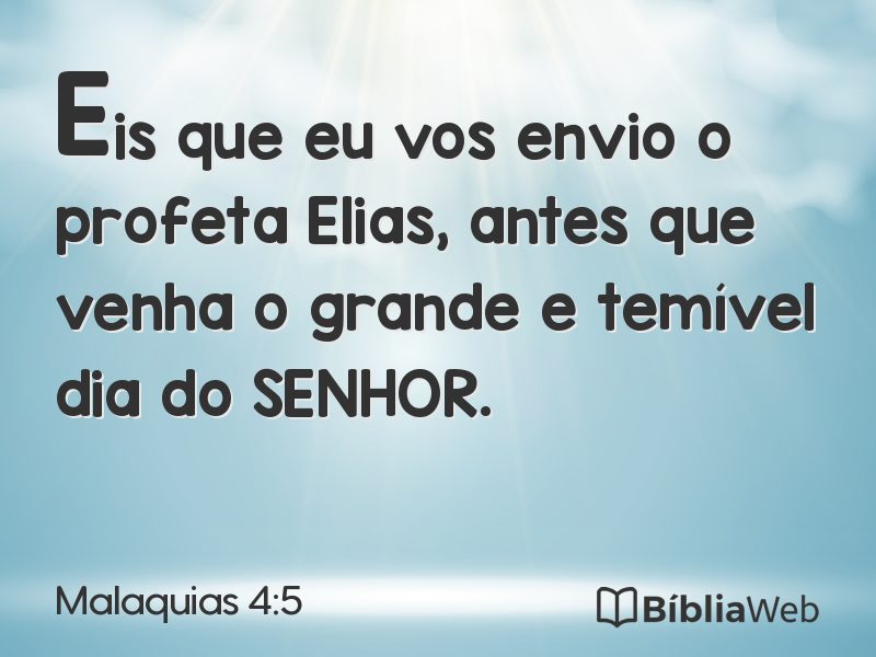 Malaquias 4:5 em imagem para compartilhar