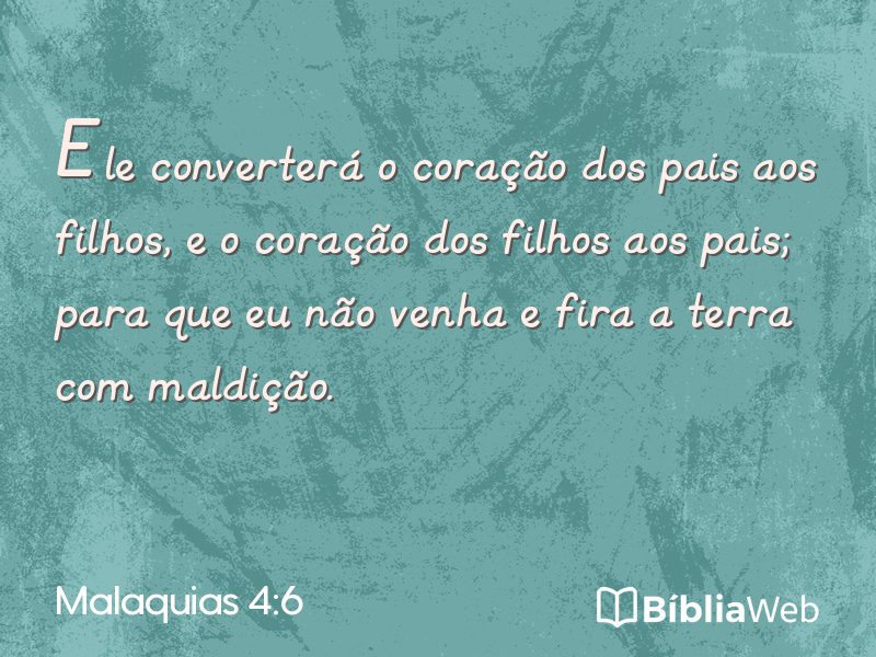 Malaquias 4:6 em imagem para compartilhar