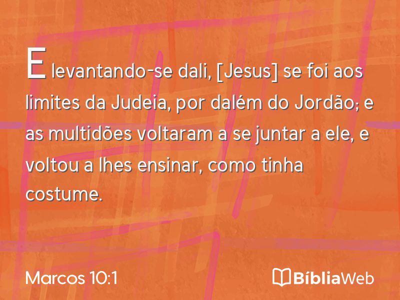 Marcos 10:1 em imagem para compartilhar