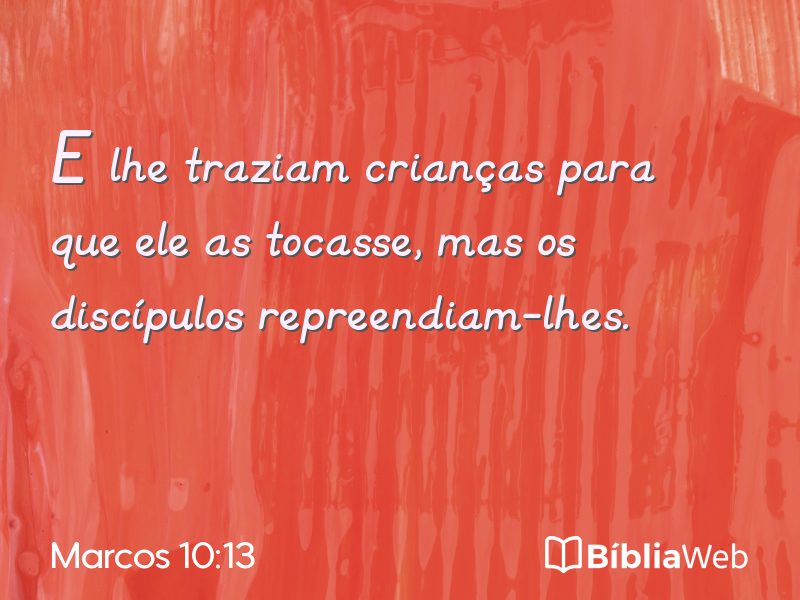 Marcos 10:13 em imagem para compartilhar