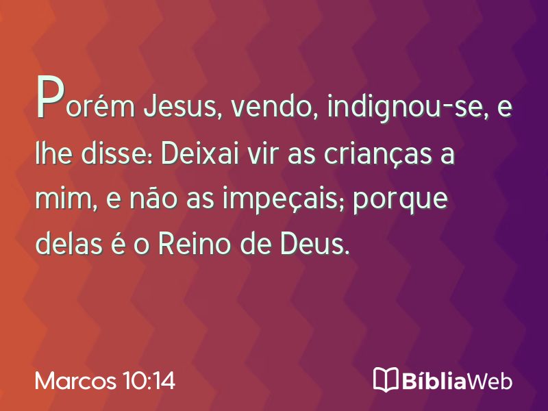 Marcos 10:14 em imagem para compartilhar