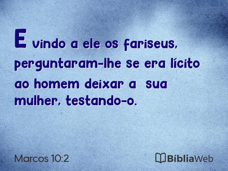 Marcos 10:2 em imagem para compartilhar
