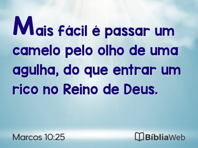 Marcos 10:25 em imagem para compartilhar