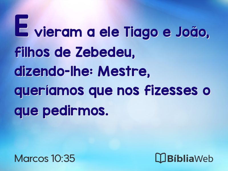 Marcos 10:35 em imagem para compartilhar