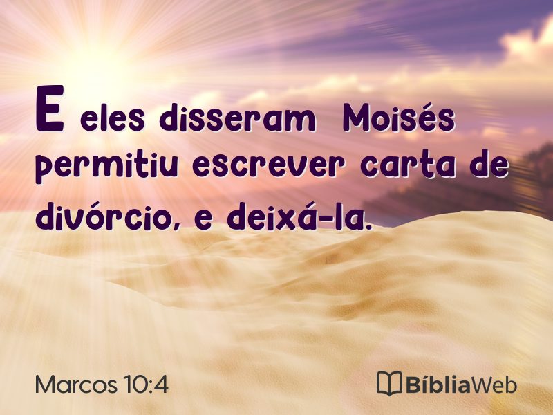 Marcos 10:4 em imagem para compartilhar