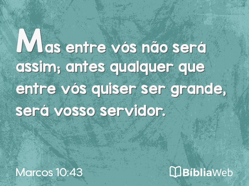 Marcos 10:43 em imagem para compartilhar