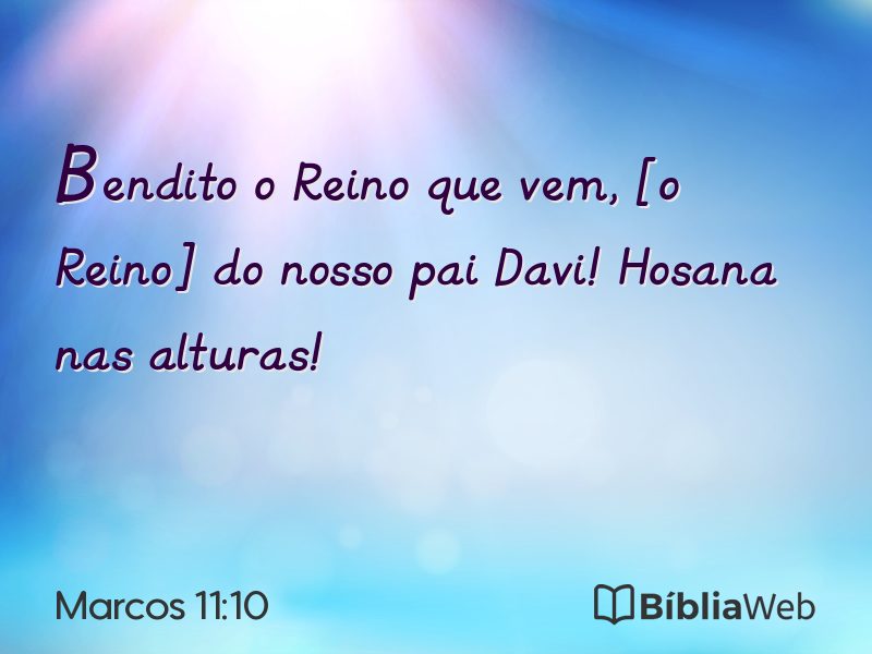 Marcos 11:10 em imagem para compartilhar