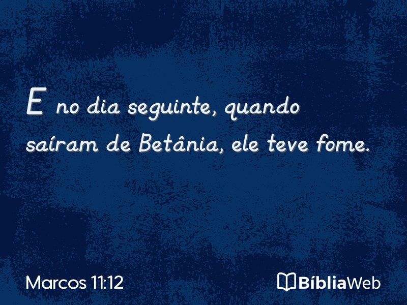 Marcos 11:12 em imagem para compartilhar