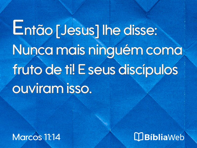 Marcos 11:14 em imagem para compartilhar