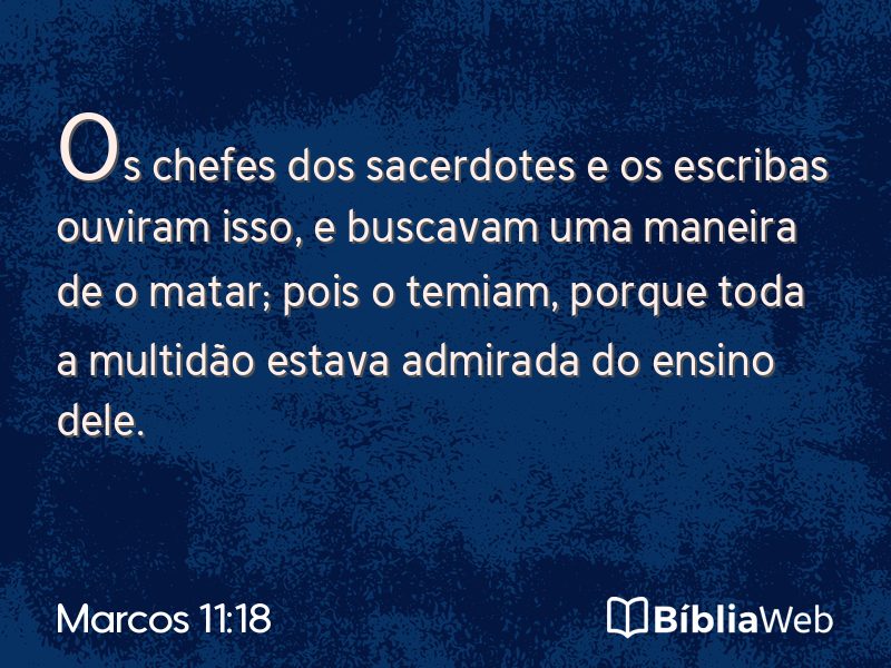 Marcos 11:18 em imagem para compartilhar