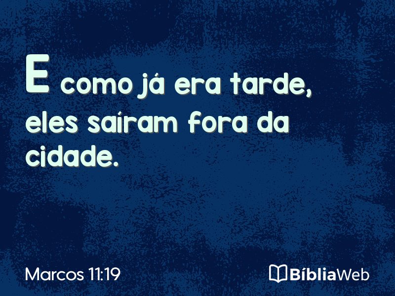 Marcos 11:19 em imagem para compartilhar