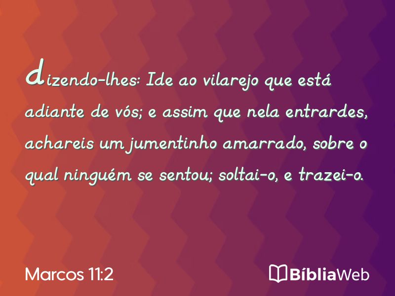 Marcos 11:2 em imagem para compartilhar