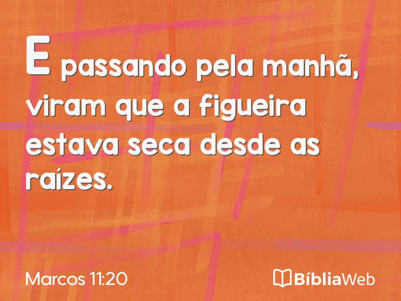 Marcos 11:20 em imagem para compartilhar