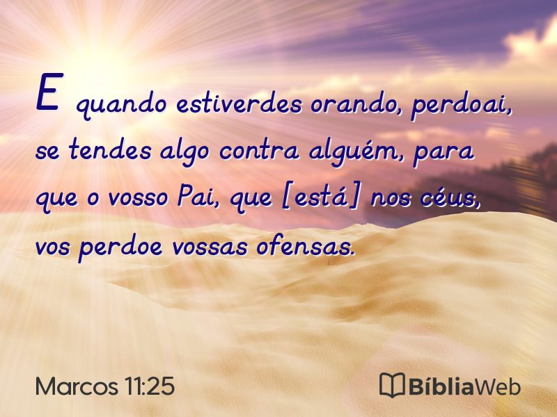 Marcos 11:25 em imagem para compartilhar