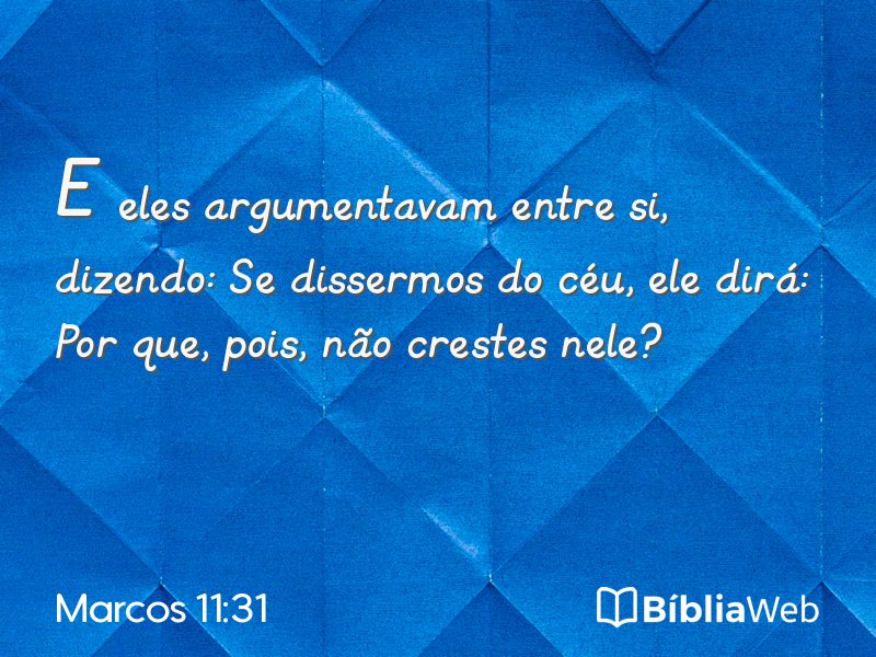 Marcos 11:31 em imagem para compartilhar
