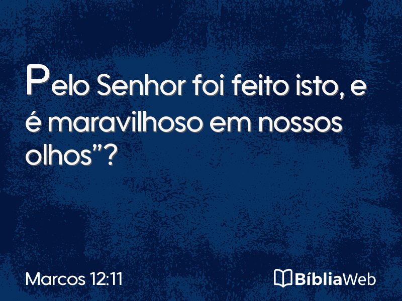 Marcos 12:11 em imagem para compartilhar
