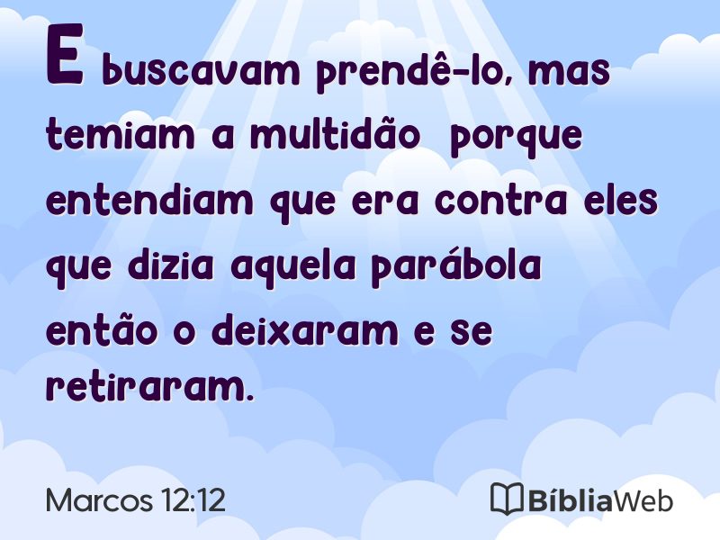 Marcos 12:12 em imagem para compartilhar