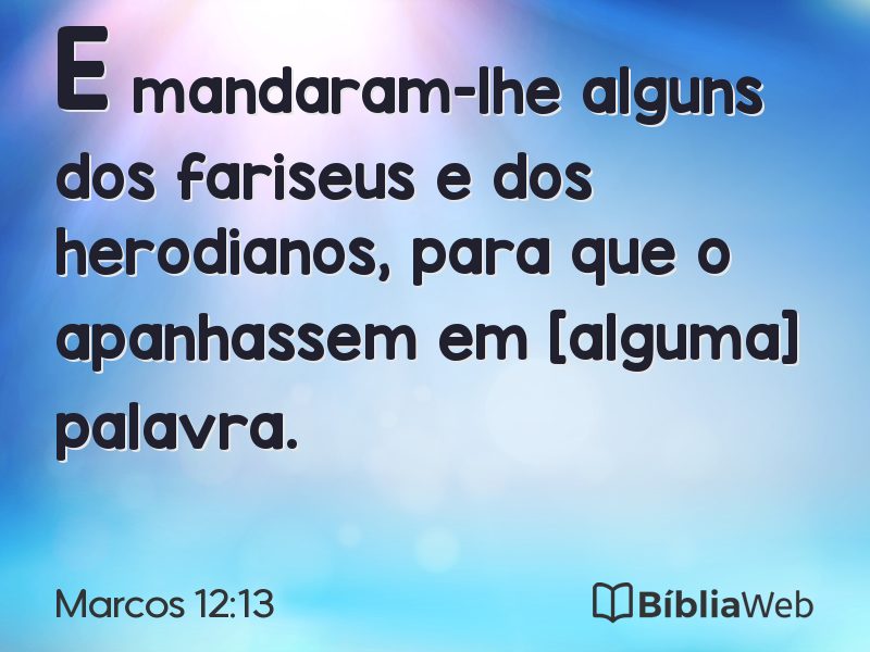 Marcos 12:13 em imagem para compartilhar
