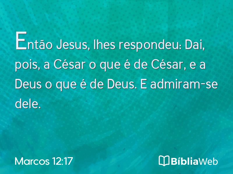 Marcos 12:17 em imagem para compartilhar