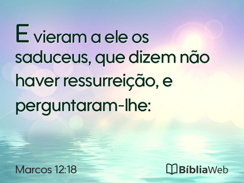 Marcos 12:18 em imagem para compartilhar