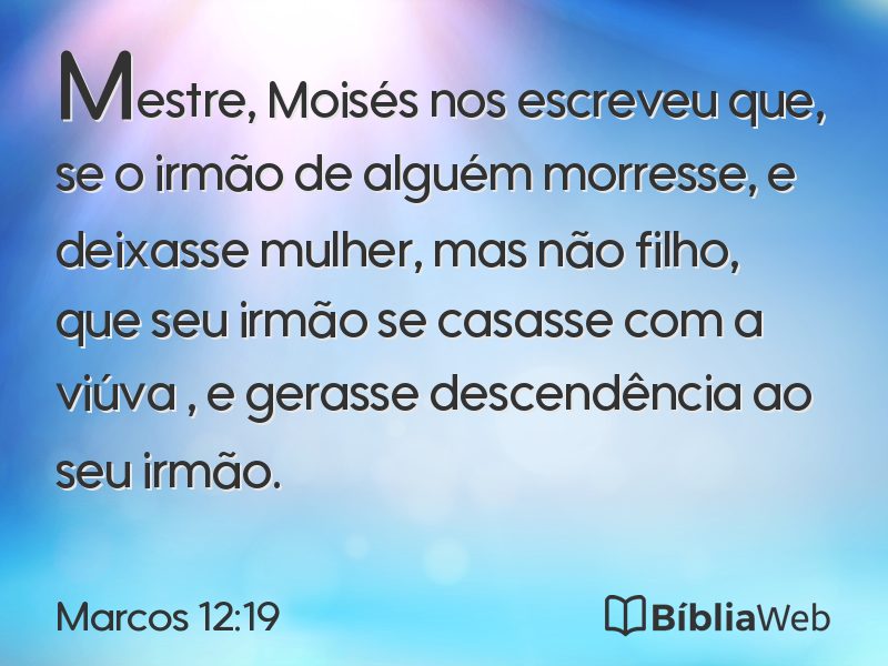 Marcos 12:19 em imagem para compartilhar