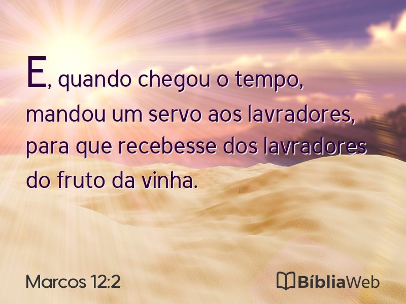 Marcos 12:2 em imagem para compartilhar