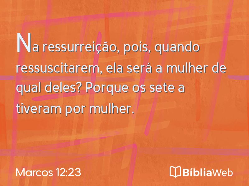 Marcos 12:23 em imagem para compartilhar