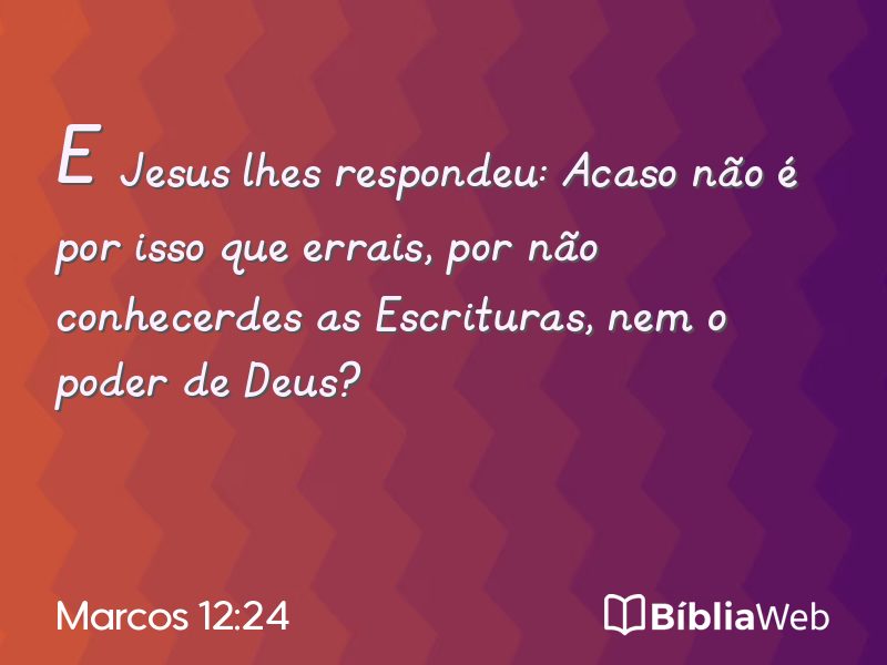 Marcos 12:24 em imagem para compartilhar
