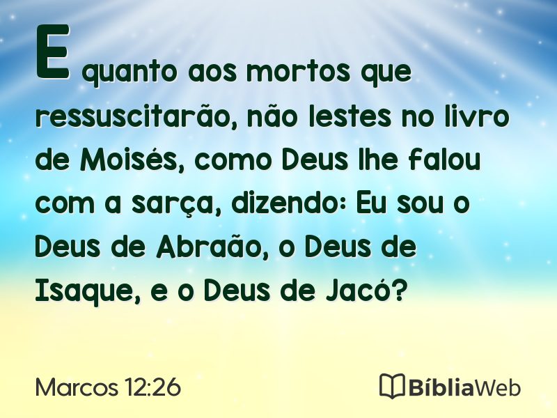 Marcos 12:26 em imagem para compartilhar
