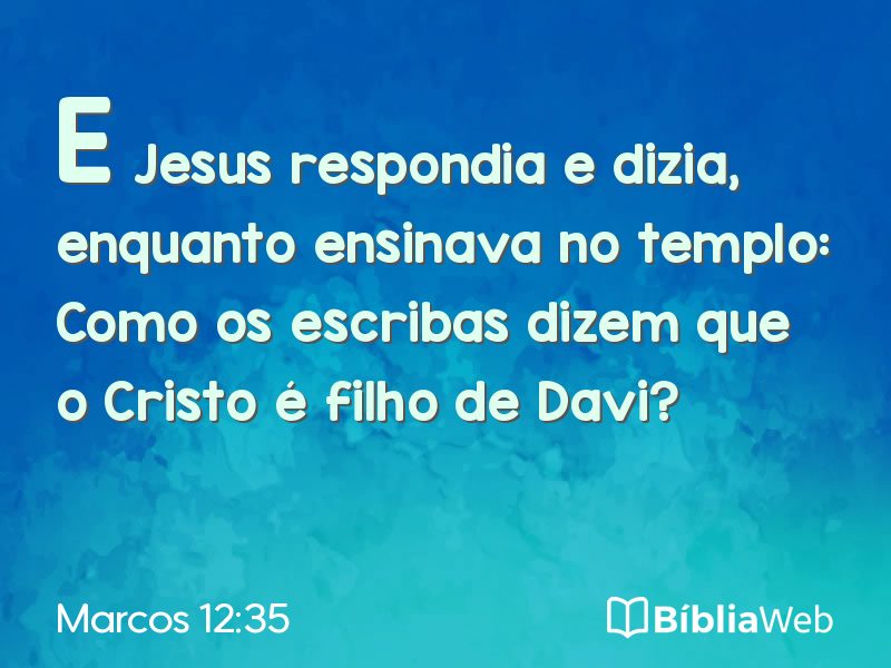 Marcos 12:35 em imagem para compartilhar