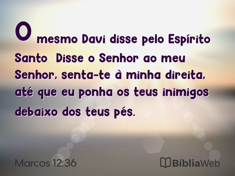Marcos 12:36 em imagem para compartilhar