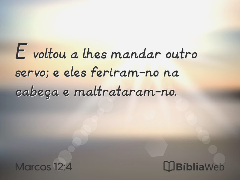 Marcos 12:4 em imagem para compartilhar