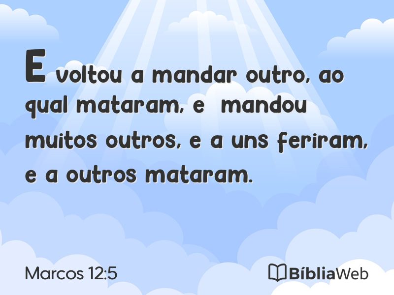 Marcos 12:5 em imagem para compartilhar