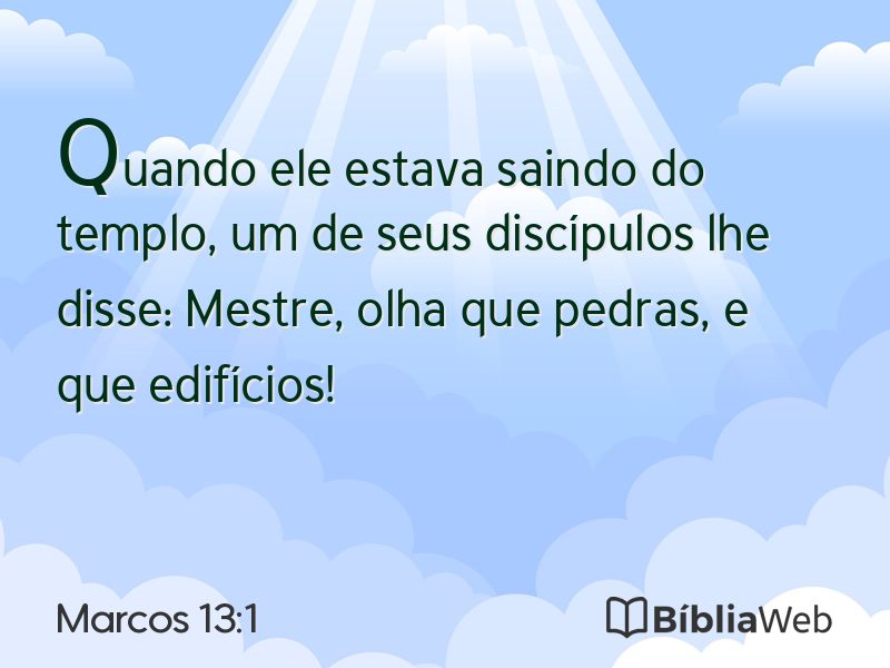 Marcos 13:1 em imagem para compartilhar