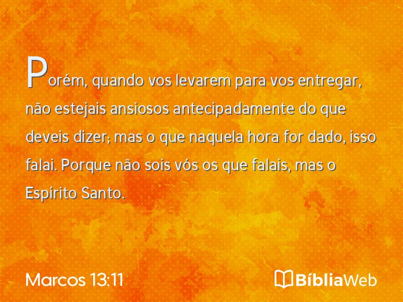 Marcos 13:11 em imagem para compartilhar