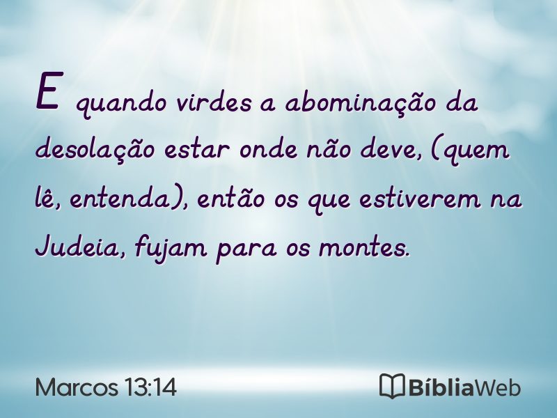 Marcos 13:14 em imagem para compartilhar