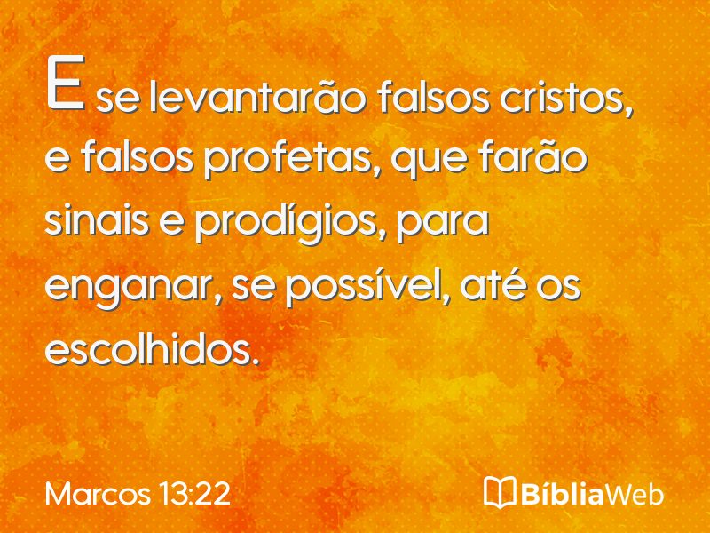 Marcos 13:22 em imagem para compartilhar
